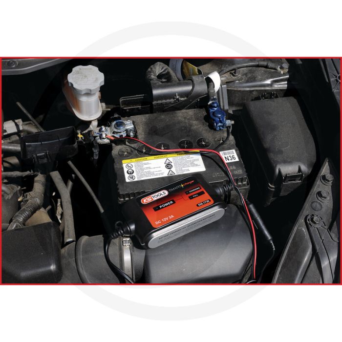 KS Tools SMARTcharger Schnellkontaktkabel mit 2 Ringösen - Lengte 325mm KS Tools SMARTcharger Schnellkontaktkabel mit 2 Ringösen - Lengte 325mm