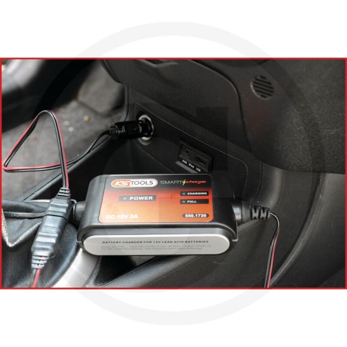 KS Tools Schnellkontaktkabel mit Zigarettenanzünder-Stecker - Breedte: 150mm