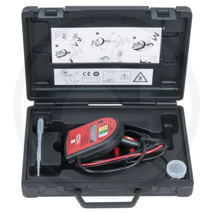 KS Tools Digitale remolie-tester - H²O Gehalte & Siedepuntmeting • DOT3, DOT4, DOT 5.1 • 12V • LCD-scherm • TÜV-gecertificeerd KS Tools Digitale remolie-tester - H²O Gehalte & Siedepuntmeting • DOT3, DOT4, DOT 5.1 • 12V • LCD-scherm • TÜV-gecertificeerd