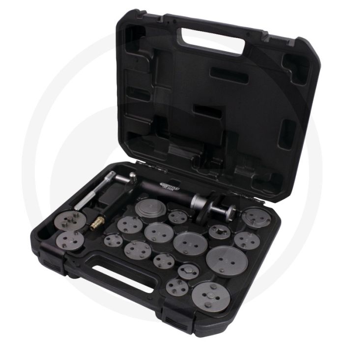 KS Tools Pneumatische spindel remzuigergereedschapset, 18-delig - 305x95x354mm, 3.350g KS Tools Pneumatische spindel remzuigergereedschapset, 18-delig - 305x95x354mm, 3.350g
