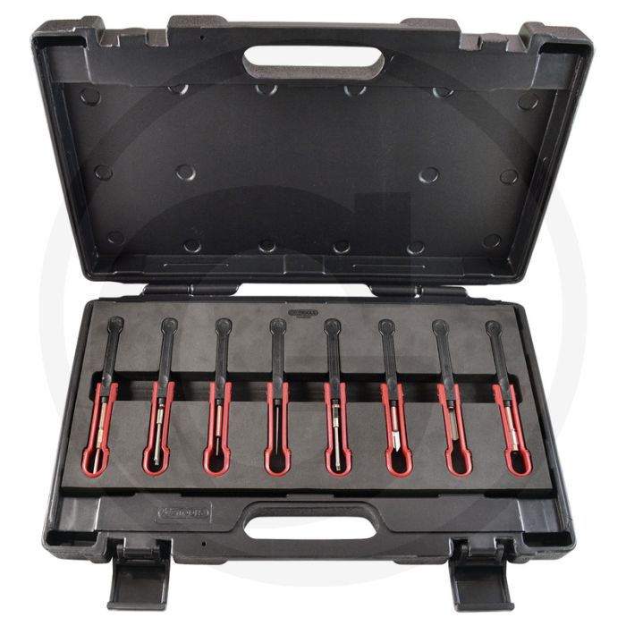 KS Tools PKW-Entriegelungswerkzeug-Satz für ältere Fahrzeuggeneration, 8-tlg. - BMW, Mercedes, Opel, Renault, Volkswagen, Audi, Seat, Škoda - AMP Tyco, KOSTAL RK - 270x70x420mm