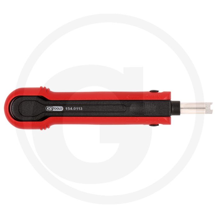 KS Tools Kabel-Entriegelungswerkzeug für Flachsteckhülsen 0 - Entriegelung von Kontakten, 0,6mm - 160x30x10mm