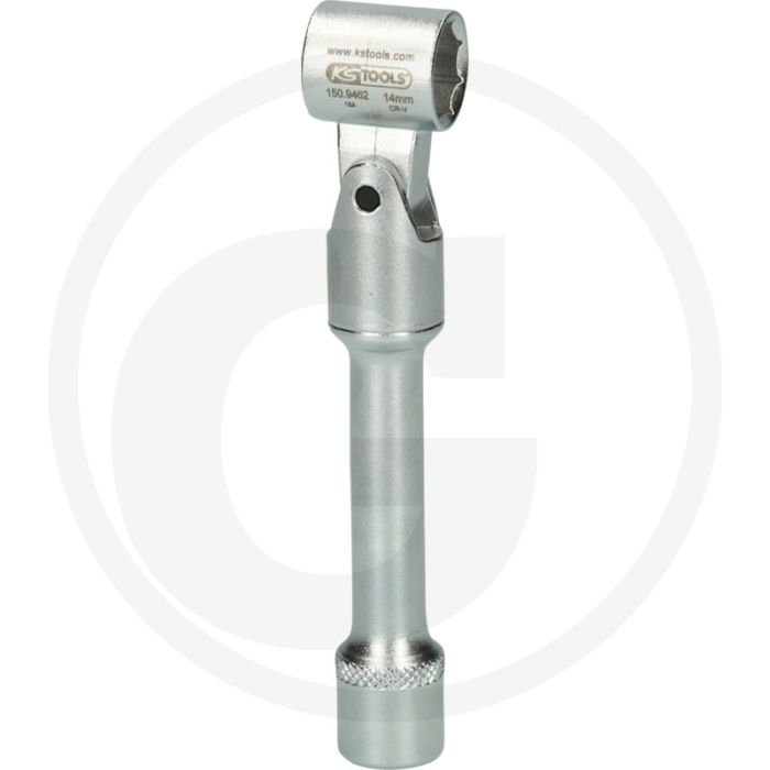 KS Tools Spezial Gegenhalter-Schlüssel f. Federbeinverschra. | Voor 6-kant & 8-kant Muttern | Met Gelenk | 156x36x50mm KS Tools Spezial Gegenhalter-Schlüssel f. Federbeinverschra. | Voor 6-kant & 8-kant Muttern | Met Gelenk | 156x36x50mm