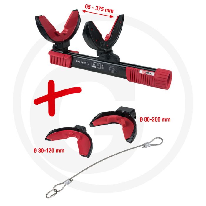KS Tools Federspanner-Satz, 6-tlg., max. Belastung 1800kg - Federdruck max. 1800 kg