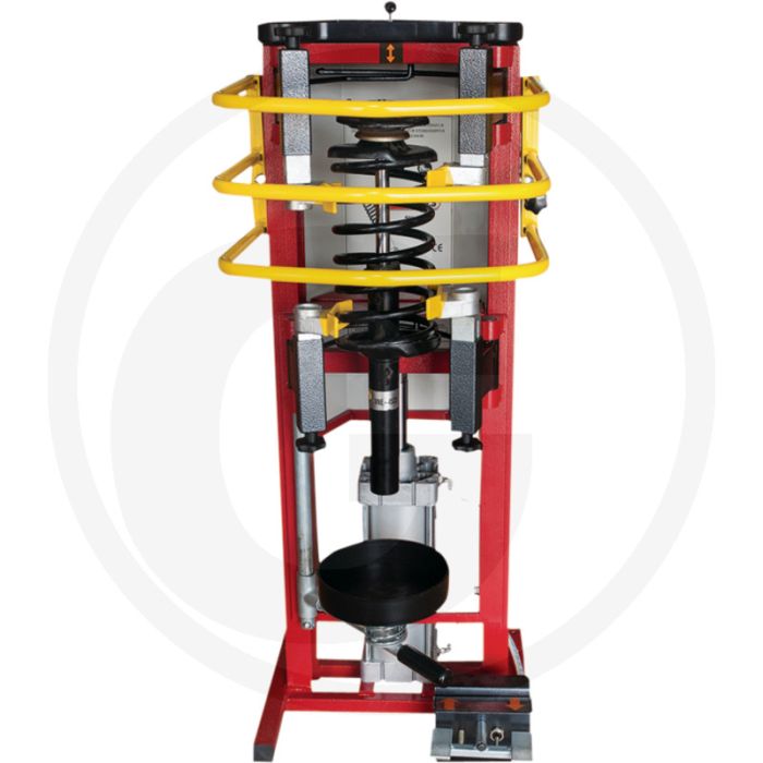 KS Tools Druckluft-Stand-Federspanner inkl. Adapterplatte - Arbeitsdruck 735 kg / 1200 kg, passend für 95% aller Fahrzeuge