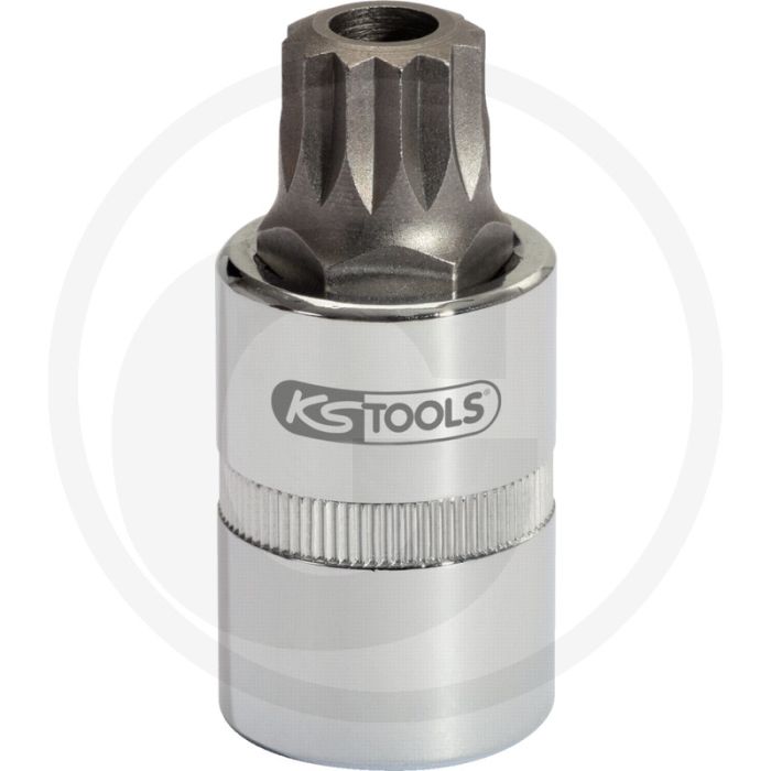 KS Tools 3/8" Öldienst-XZN-Stecknuss mit Stirnlochbohrung, M16 - Audi A2, A3, A4, A6 / Škoda Fabia, Octavia, Superb / Volkswagen Passat, Golf IV, LT