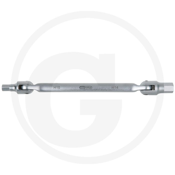 KS Tools Öldienst-Schlüssel Sechskant für Hinterachsdifferential, 10x14mm - mit Gelenk, Chrom Vanadium KS Tools Öldienst-Schlüssel Sechskant für Hinterachsdifferential, 10x14mm - mit Gelenk, Chrom Vanadium