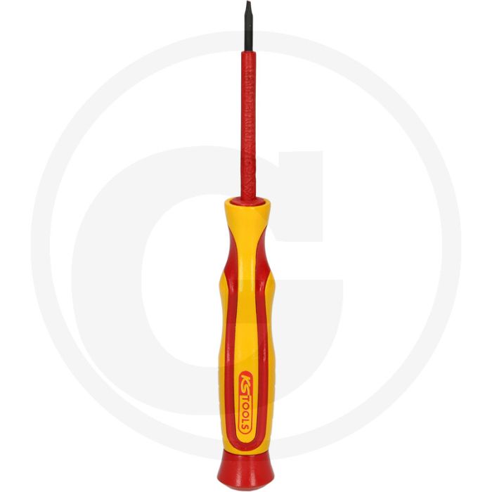 KS Tools Präzisions-Schraubendreher mit Schutzisolierung - Schlitz, isoliert nach IEC 60900, 1000Volt GS.