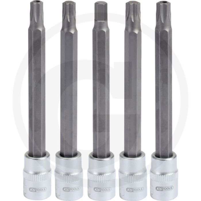 KS Tools 1/4" speciale airbag dopsleutelbitset, 5-delig - TORX® en binnenzeskant
