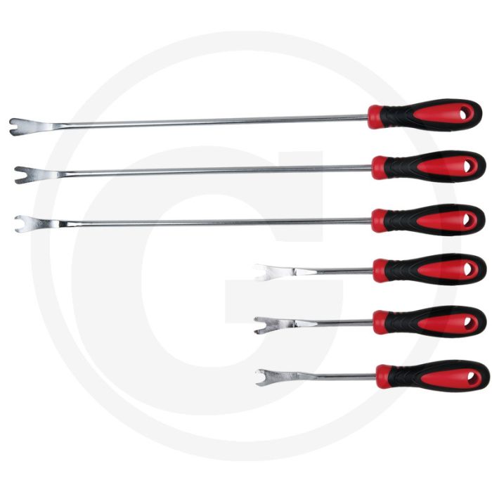 KS Tools Clip-Löse-Satz,6-tlg. voor Metall- und Kunststoffclips, 110x80x534mm