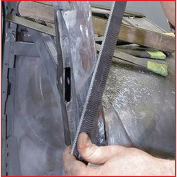 KS Tools Karosseriefeilenblatt, Kreuzhieb, Hieb2 - Beidseitig gezahnt, 56x24x446 mm