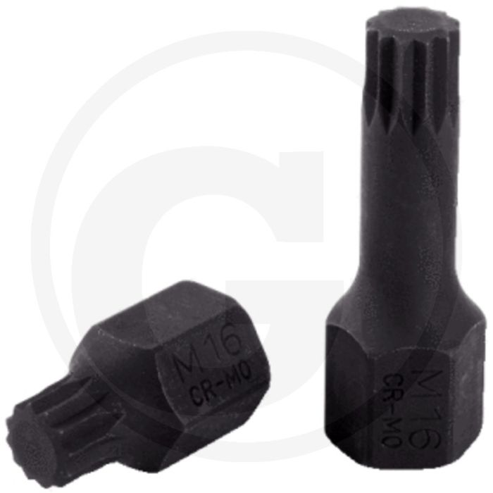 KS Tools 1/2"Speciale kracht bitdopsleutel XZN, M16, lange uitvoering
