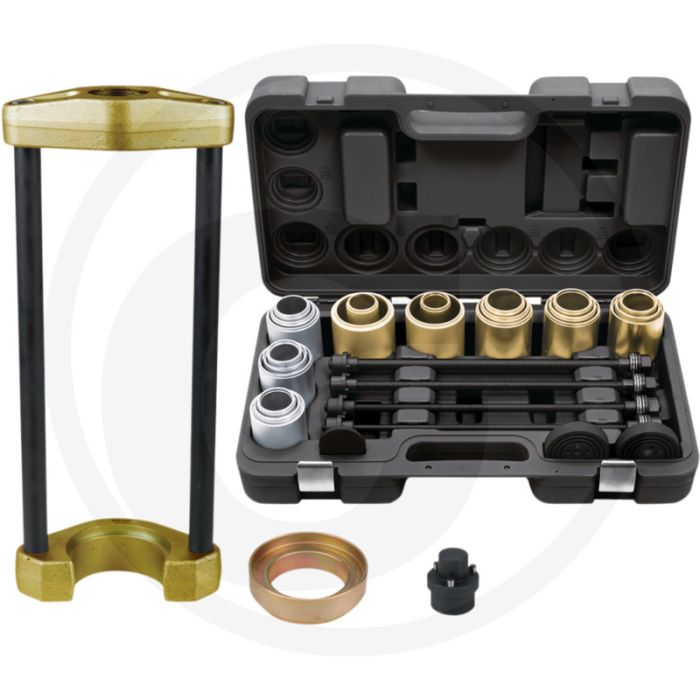 KS Tools Universal-Presswerkzeug-Satz für Achsteile, 38-tlg. Zur Montage von Lagern, Buchsen und Traggelenken KS Tools Universal-Presswerkzeug-Satz für Achsteile, 38-tlg. Zur Montage von Lagern, Buchsen und Traggelenken