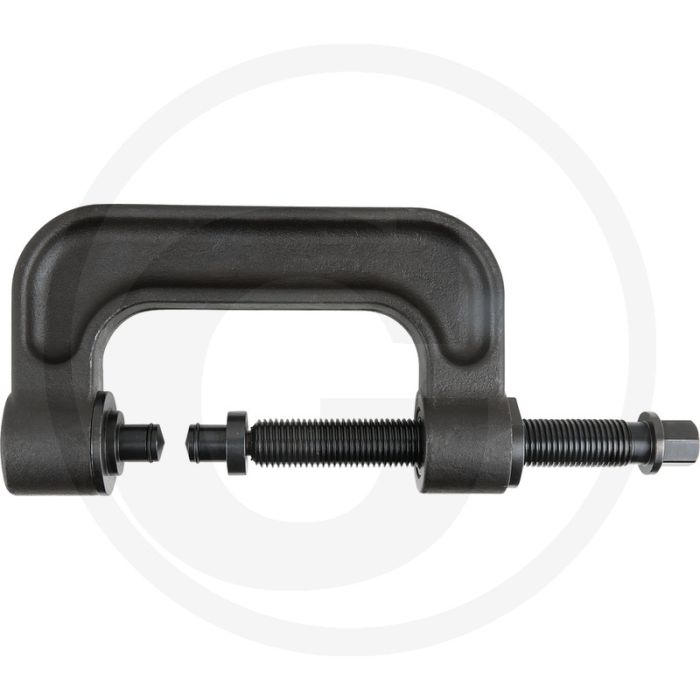 KS Tools C-Bügel + Adapter-Satz, kurz,4-tlg. | Robuust, schlagschraubertauglich, Trapezspindel - 180x70x370mm
