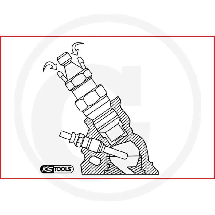 KS Tools 1/2" Einspritzdüsen-Stecknuss, SW27mm - 12-kant, für Handbetätigung