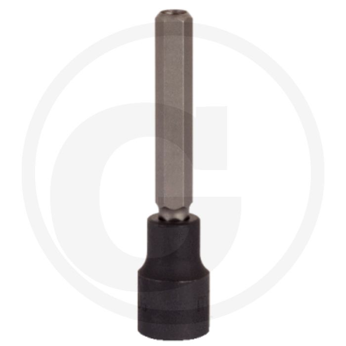 KS Tools Stecknuss binnenzeskant, gebohrt, 10 mm - Voor vastgebrande injectoren - 100mm x 23mm x 165mm
