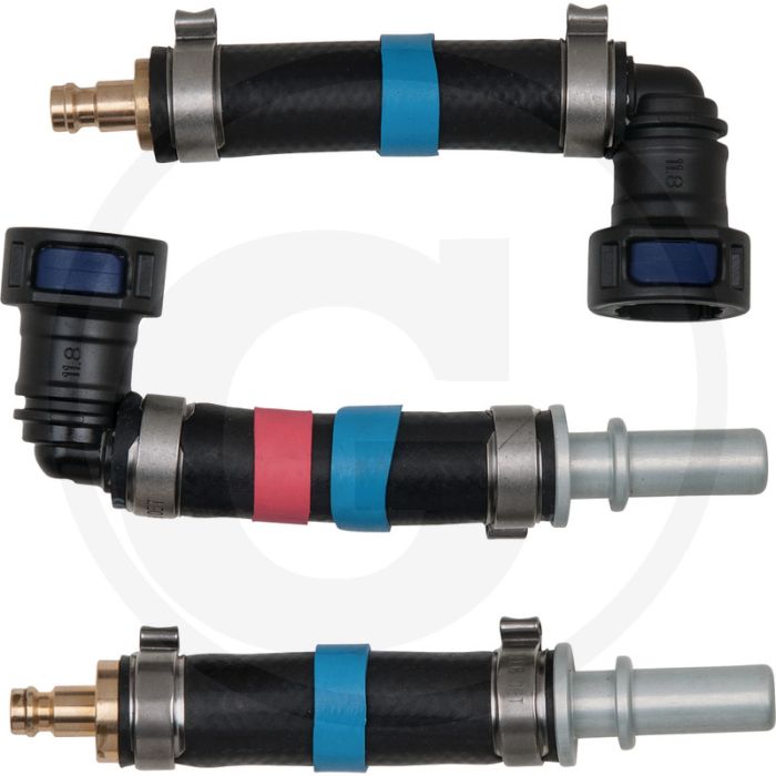 KS Tools Adapter-Satz 3-tlg. Ø6,0 mm (hellblau) - Lengte: 127mm