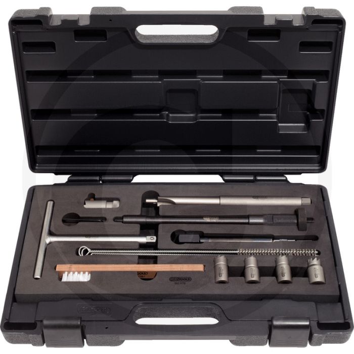 KS Tools Injector-brandplaat-reinigingsset,13-dlg. Reiniging van verstuivers.