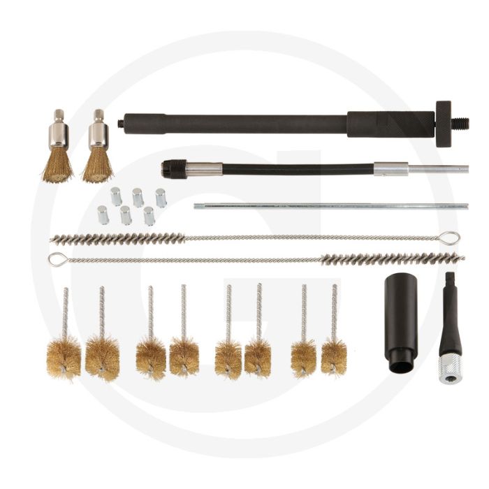KS Tools Injektorenschacht-Reinigungs-Satz | Reinigungsbürsten, Kunststoffkoffer