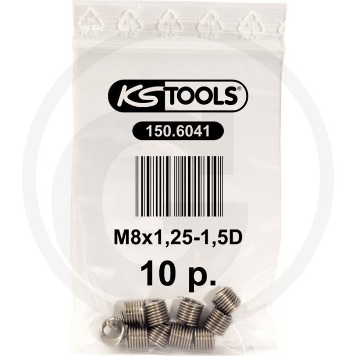 KS Tools Draadhuls M8x1,25,L=10,8mm,10 per pak - Opname = M8 x 1,25. KS Tools Draadhuls M8x1,25,L=10,8mm,10 per pak - Opname = M8 x 1,25.