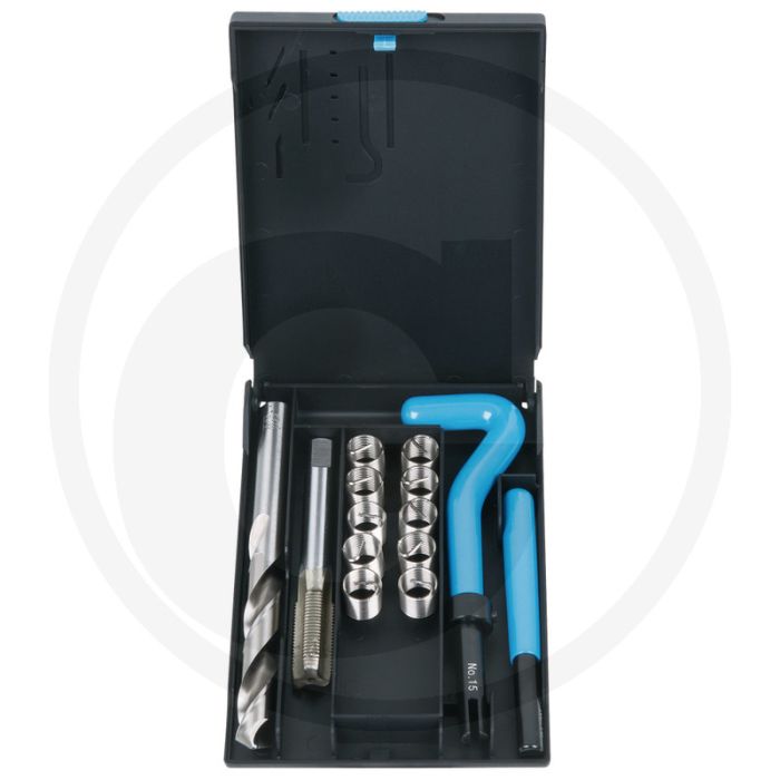 KS Tools Nirostaal schroefdraad reparatieset M12x1,25x16,8mm,14-dlg. Incl. gereedschap KS Tools Nirostaal schroefdraad reparatieset M12x1,25x16,8mm,14-dlg. Incl. gereedschap