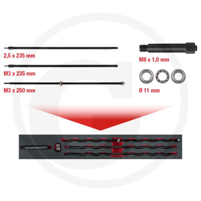 KS Tools Universal Glühkerzenspitzen-Ausbohrsatz M8 x 1,0 - Reparatursystem für abgerissene Glühkerzenspitzen KS Tools Universal Glühkerzenspitzen-Ausbohrsatz M8 x 1,0 - Reparatursystem für abgerissene Glühkerzenspitzen