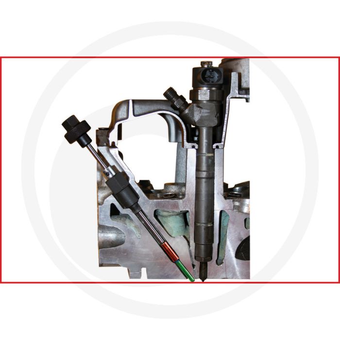 KS Tools 3in1 Glühkerzen-Reibahle M10 x 1,25 - Reinigt Glühkerzenschacht, Dichtsitz und Heizstabkanal