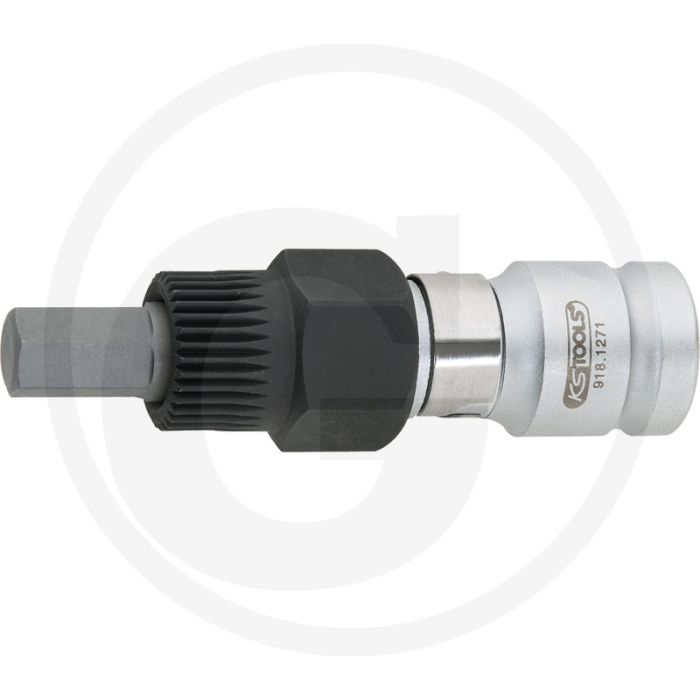 KS Tools 1/2" Generator-Kombischlüssel Innensechskant, 10,0 mm, 70 mm - Voor Freilauf-Riemenscheiben.