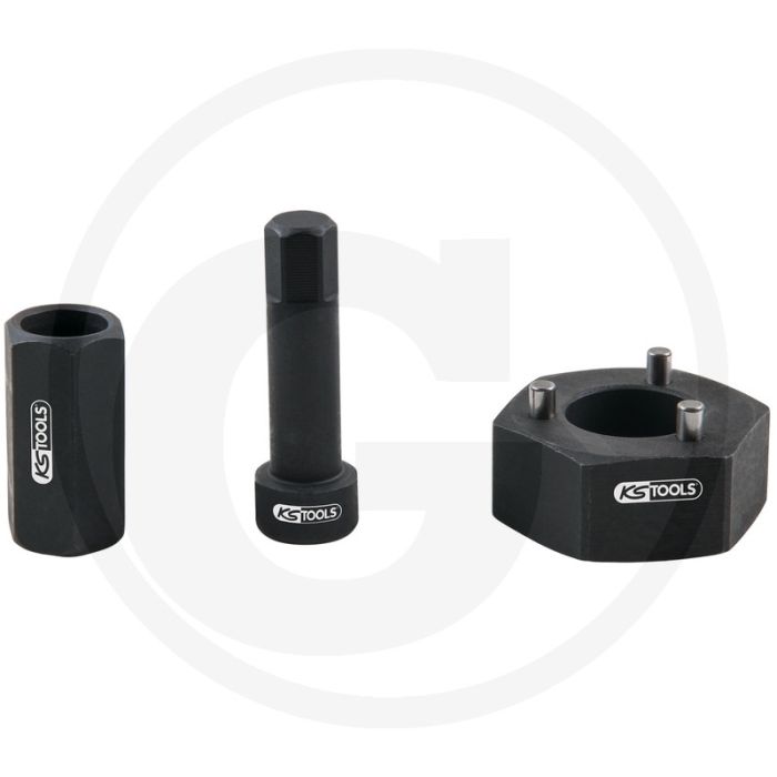 KS Tools 1/2" Generator-Kombischlüssel Innensechskant, 10,0 x 17,0 mm - Voor Freilauf-Riemenscheiben - DIN 3120 - 86x21x161 mm