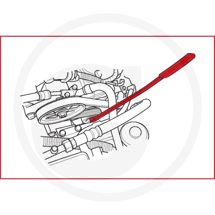 KS Tools VAG Keilriemen-Schlüssel TX T60 voor Audi/VW 2,7/3,0 V6 TDI - 82x11x495 mm KS Tools VAG Keilriemen-Schlüssel TX T60 voor Audi/VW 2,7/3,0 V6 TDI - 82x11x495 mm