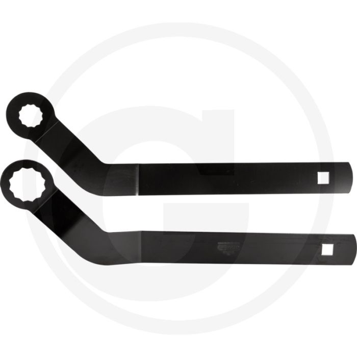 KS Tools 1/2" Keilrippenriemen-Schlüssel-Satz für Mini, 2-t. - 12-kant, kunststoffbeschichteter Griff