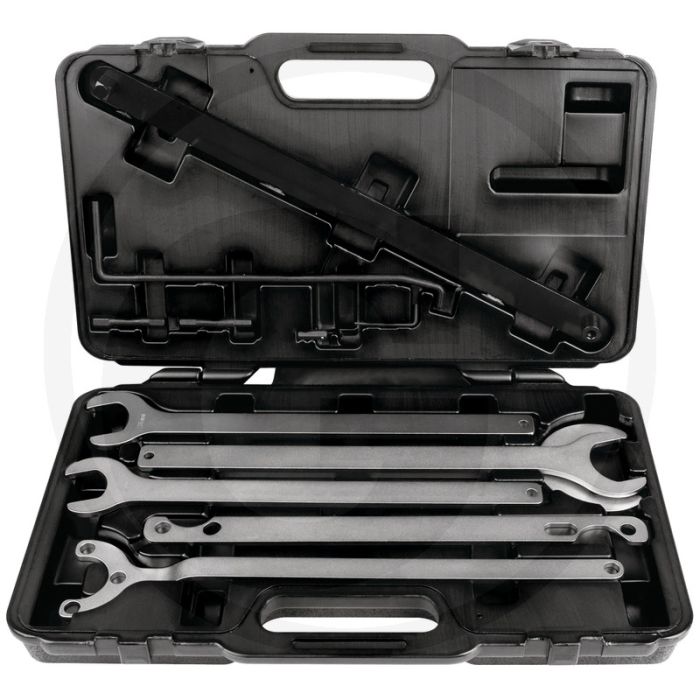 KS Tools Lüfter-Naben-Schlüssel-Satz, 12-tlg. voor Visco-Kupplungsantriebswelle. KS Tools Lüfter-Naben-Schlüssel-Satz, 12-tlg. voor Visco-Kupplungsantriebswelle.