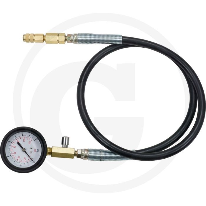 KS Tools Manometer met slang, 10 bar - 80mm doorsnee. KS Tools Manometer met slang, 10 bar - 80mm doorsnee.