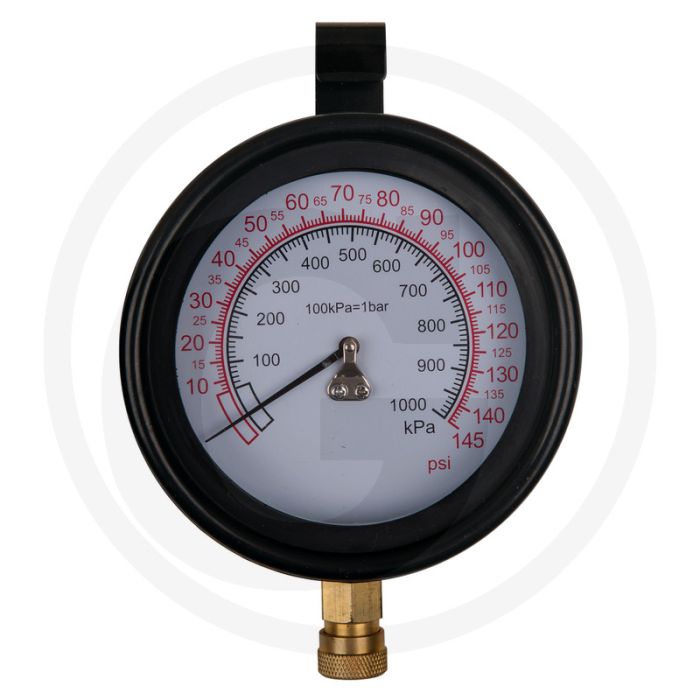 KS Tools Manometer Ø 100,0 mm, 0 - 10 bar mit 1/4" Schnellkupplung - Breedte: 125mm