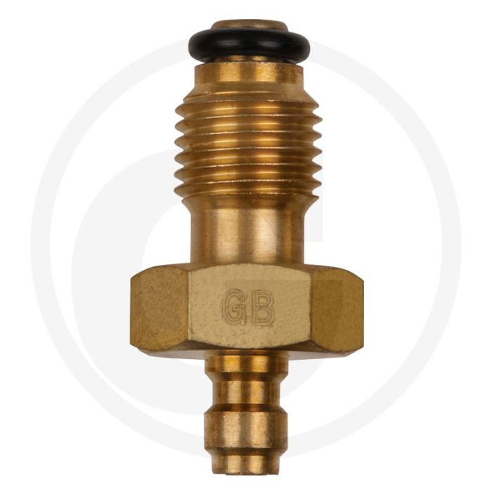 KS Tools Adapterstück M14x1,5 Außengewinde und 1/4" Schlauchanschluss mit Dichtring - Afmetingen: 64x20x68 mm KS Tools Adapterstück M14x1,5 Außengewinde und 1/4" Schlauchanschluss mit Dichtring - Afmetingen: 64x20x68 mm
