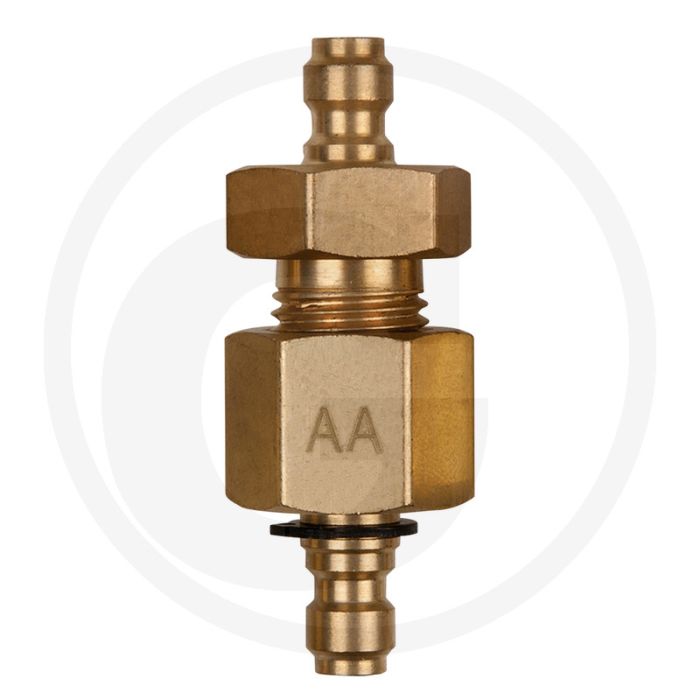 KS Tools Doppel-Adapterstück M14x1,5 Innen- und Außengewinde und 3/8" Schlauchanschluss - L:80mm.