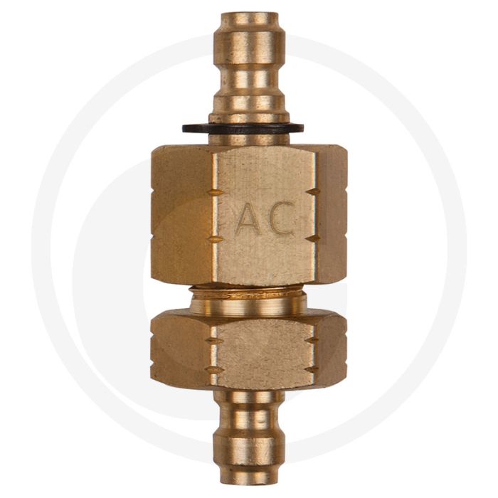 KS Tools Doppel-Adapterstück M14x1,25 Innen- und Außengewinde und 1/4" Schlauchanschluss - Lengte: 80mm