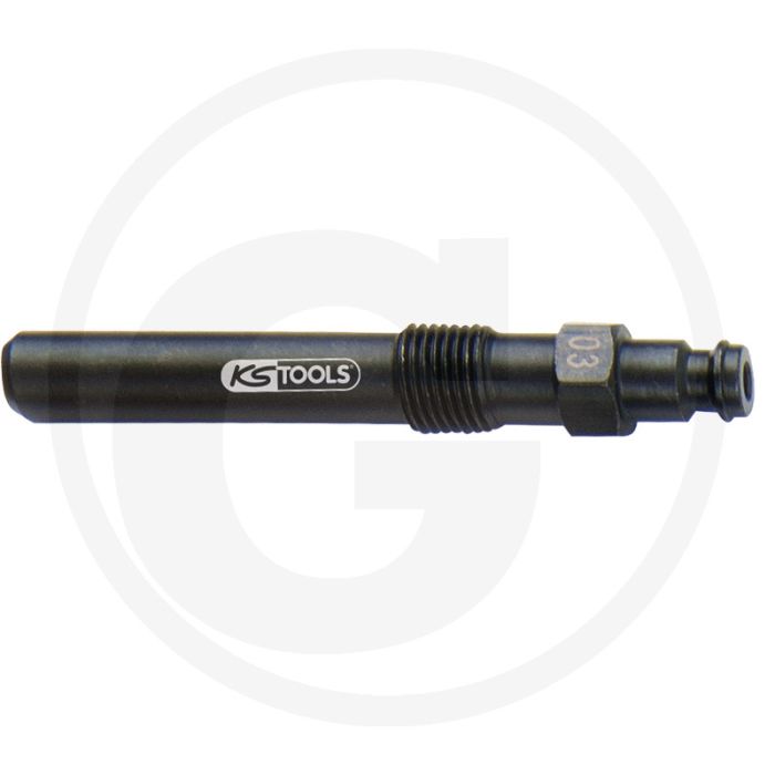 KS Tools Glühkerzen Adapter, M12x1,25 mit Außengewinde, Länge 87 mm, Lengte 97 mm. KS Tools Glühkerzen Adapter, M12x1,25 mit Außengewinde, Länge 87 mm, Lengte 97 mm.