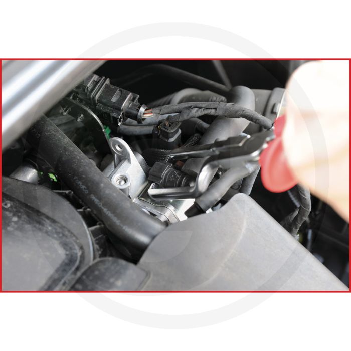 KS Tools Brandstofleidingtang - Gebogen, 2-Komponentengreep, Chroom Vanadium