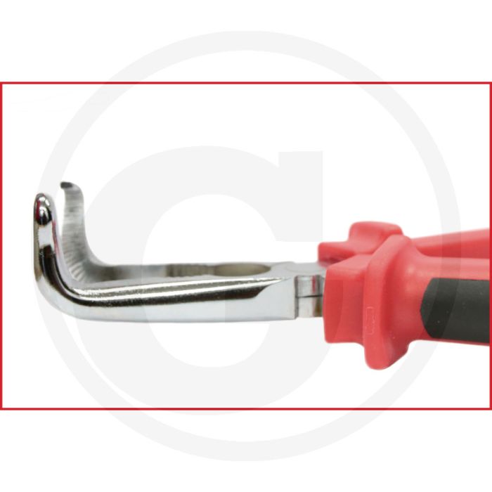 KS Tools Rücklaufschlauch-Zange met geïntegreerde snede, 2-Komponentengriff - 210x65x40mm