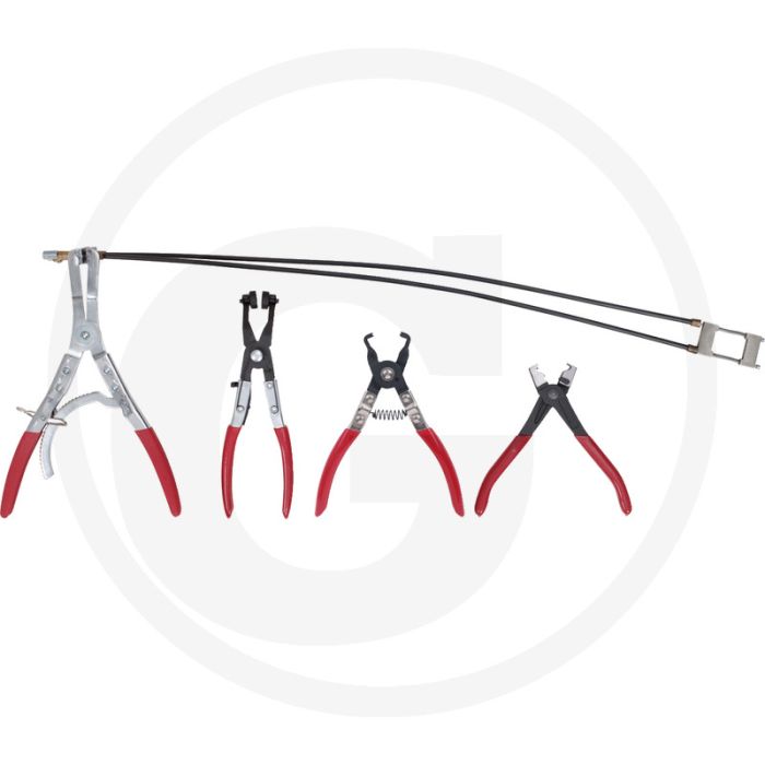 KS Tools Slangklem-tangenset automotive,4-delig, zelfopenend, vergrendelbaar.