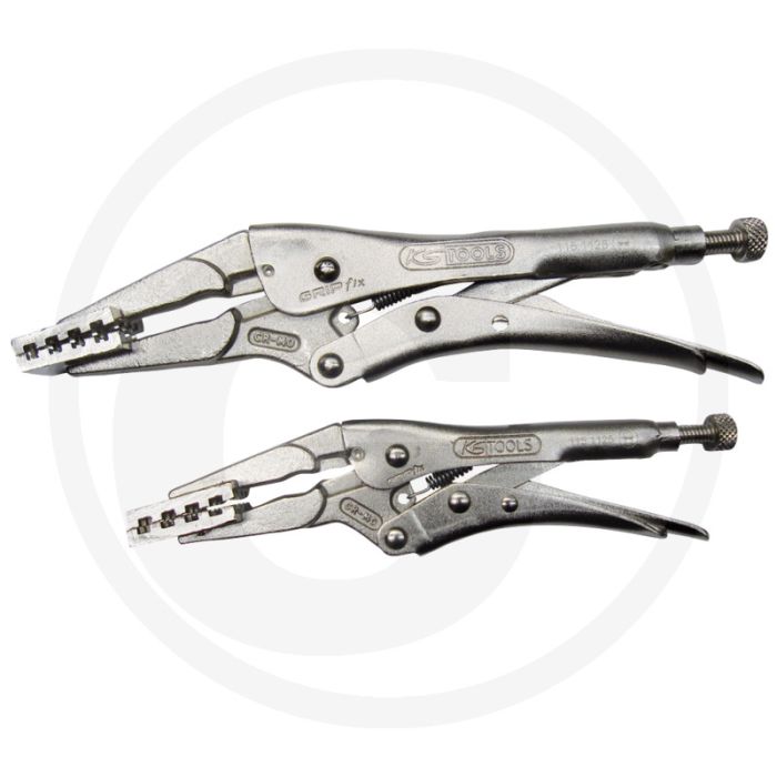 KS Tools Slangklemgriptangenset, 2-delig - Vernikkeld, CV - 156x28x302mm