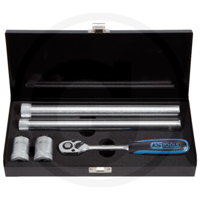 KS Tools 3/8"Bougie-momentsleutelset,5-dlg. 18/24 Nm, magnetisch, stabiele koffer