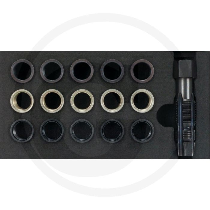 KS Tools Bougiedraad-Reparatie-Set, 16-delig, 1/1 - Voor uitgerissene Zündkerzengewinde - M14x1,25/M16x1,25
