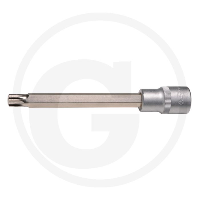KS Tools 1/2" Bit-dopsleutel XZN,L=140mm,M14, Super chroom-vanadiumstaal, mat verchroomd KS Tools 1/2" Bit-dopsleutel XZN,L=140mm,M14, Super chroom-vanadiumstaal, mat verchroomd