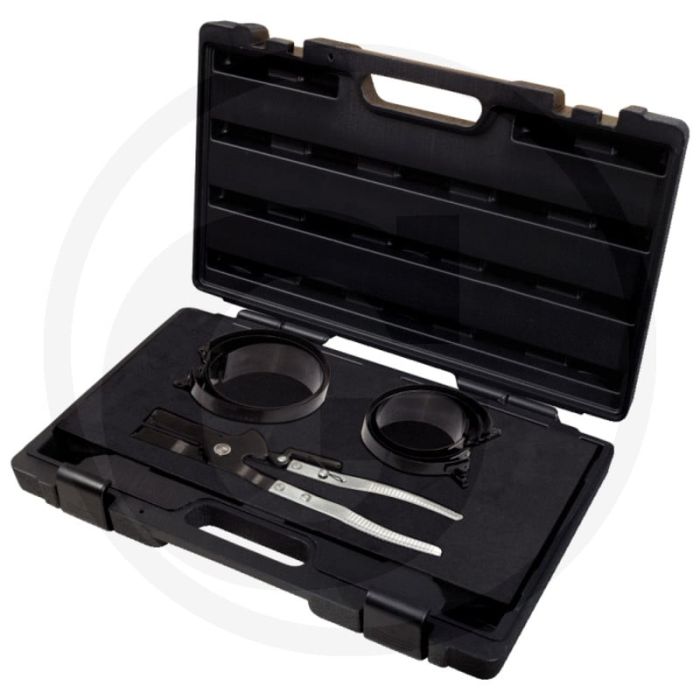 KS Tools Zuigerveer klembandset, 7-dlg. - zelf vaststellende Ratschenfunktion - 415x370x90mm