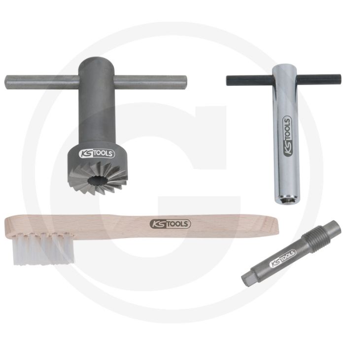 KS Tools Planfräsvorrichtung für Kurbelwellen-Passfläche, 4-tlg. Audi/VW/Seat/Škoda M14x1,5