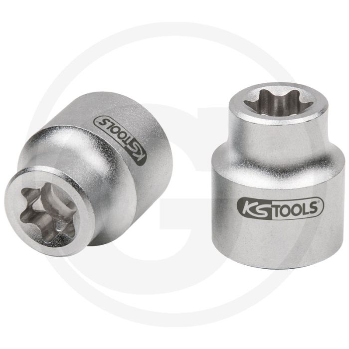 KS Tools TX E-Stecknuss für Mercedes, extra kurz, Torx-E, 25x25x40mm