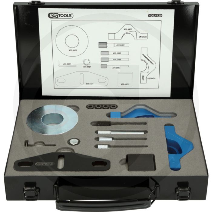 KS Tools Motoreinstell-Werkzeug-Satz für Ford, 9-tlg. 1,0 l EcoBoost, Zetec S, Black Edition.