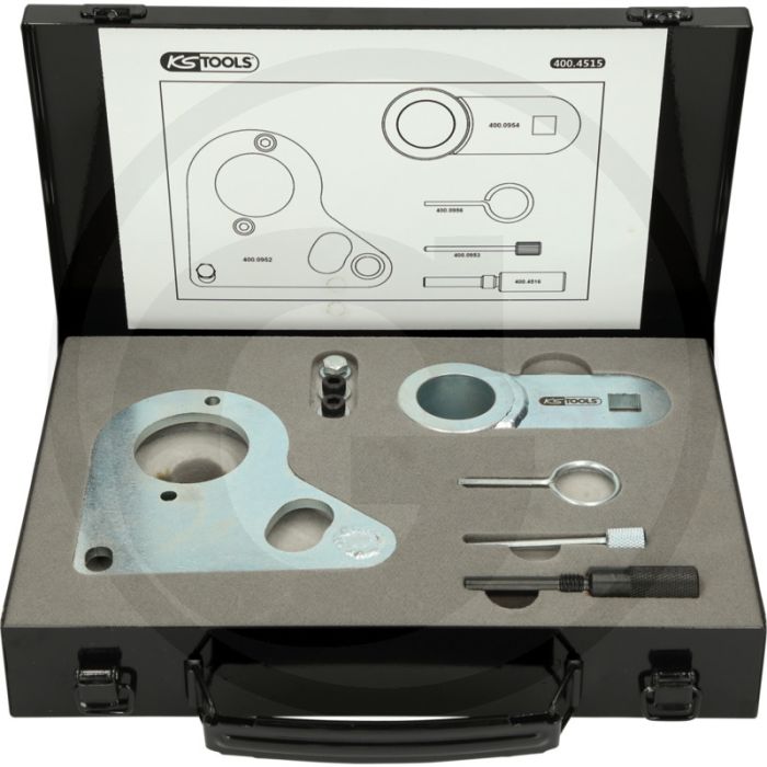 KS Tools Motoreinstell-Werkzeug-Satz für Mercedes / Opel / - Profi-Set für Steuerkettenwechsel (275x185x48mm) KS Tools Motoreinstell-Werkzeug-Satz für Mercedes / Opel / - Profi-Set für Steuerkettenwechsel (275x185x48mm)